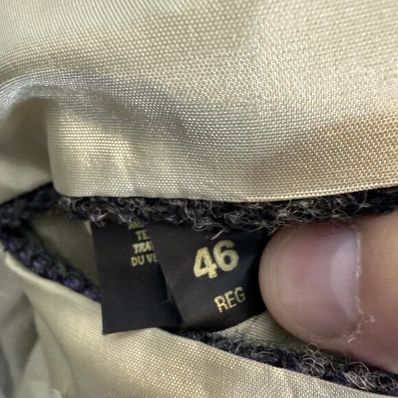 Vintage Harris Tweed Gray Herringbone Wool Sport Coat Men 46 Handwoven Scotland - Picture 7 of 9